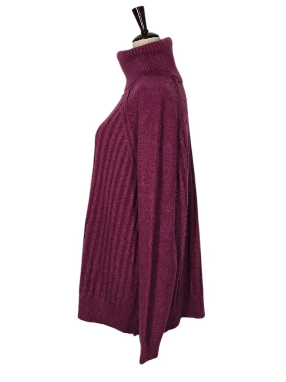 FREE PEOPLE Big City Women’s Small Mulberry Oversized Turtleneck Sweater NWT